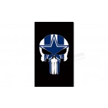 Nfl dallas cowboys 3'x5 'polyester vlaggen schedel voor op maat gemaakte verkoop