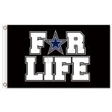 Nfl dallas cowboys 3'x5 'полиэфирные флаги для жизни для индивидуальной продажи