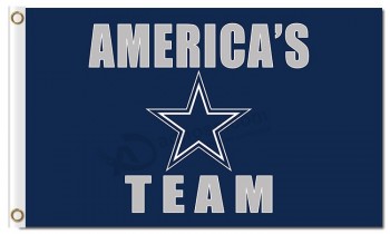 Nfl dallas cowboys 3'x5 'polyester drapeaux l'équipe américaine pour la vente personnalisée
