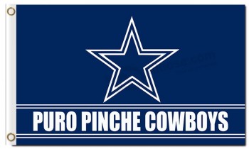 Nfl denver broncos 3'x5 'полиэфирные флаги puro pinche cowboys для индивидуальной продажи