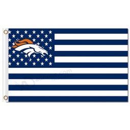 Wholesale Custom high-end NFL Denver Broncos 3'x5' polyester flags stars stripes blue