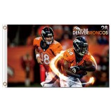 Großhandel benutzerdefinierte hoch-Ende nfl denver Broncos 3'x5 'Polyesterfahnen montee Ball
