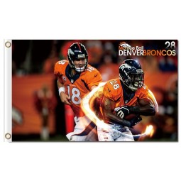 Wholesale Custom high-end NFL Denver Broncos 3'x5' polyester flags Montee Ball