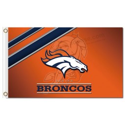Benutzerdefinierte hoch-Ende nfl denver broncos 3'x5 'Polyester kennzeichnet 2 Linien an der linken Ecke