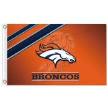 Custom high-end NFL Denver Broncos 3'x5' polyester flags  2 lines at left corner