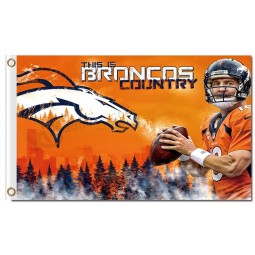 Haut personnalisé-Fin nfl denver broncos 3'x5 'drapeaux en polyester coijntry