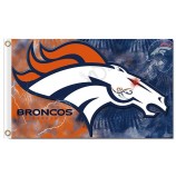 Benutzerdefinierte hoch-End nfl denver broncos 3'x5 'Polyesterfahnen orange und blau