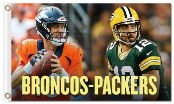 Custom high-end NFL Denver Broncos 3'x5' polyester flags broncos-packers