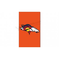 Nfl denver broncos 3'x5 'Polyester Flaggen Logo eingefärbt