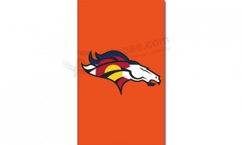 Nfl denver broncos 3'x5 'poliestere bandiere logo colorized