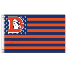 NFL Denver Broncos 3'x5' polyester flags capital D stars stripes