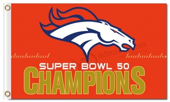 Nfl denver broncos drapeaux en polyester 3'x5 'logo champions de super bowl