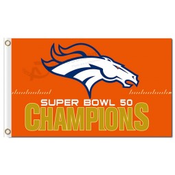 NFL Denver Broncos 3'x5' polyester flags golden champions