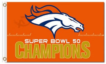 NFL Denver Broncos 3'x5' polyester flags golden champions