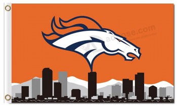 NFL Denver Broncos 3'x5' polyester flags city skyline