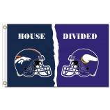 Nfl denver broncos 3'x5 'Polyesterflaggen aufgeteilte Wikinger