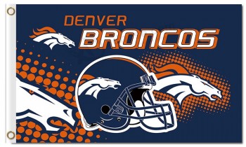 NFL Denver Broncos 3'x5' polyester flags helmet and logos