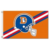 Nfl denver broncos 3'x5 'Polyester Flaggen Helm mit Diagonale