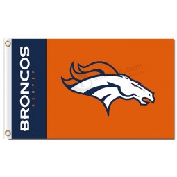 NFL Denver Broncos 3'x5' polyester flags team name at left