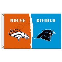 NFL Denver Broncos 3'x5' polyester flags divided with Panthers
