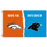 Nfl denver broncos 3'x5 'Polyester Fahnen mit Panthern geteilt