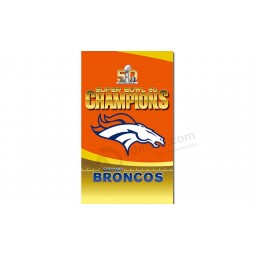 NFL Denver Broncos 3'x5' polyester flags 50 champions gold flag