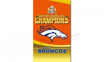 NFL Denver Broncos 3'x5' polyester flags 50 champions gold flag