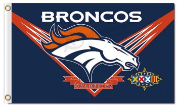 Nfl denver野马3'x5'聚酯旗帜野马冠军