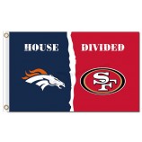 Nfl denver broncos 3'x5 'polyester flag geteilt mit san francisco