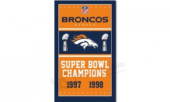 Nfl denver broncos 3'x5'聚酯旗帜冠军