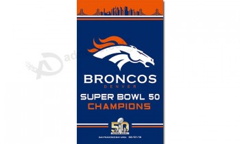 NFL Denver Broncos 3'x5' polyester flags super bowl 50 champions