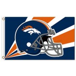 Nfl denver broncos 3'x5 'Polyester Fahnen Helm radioaktiv