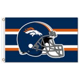 Nfl denver broncos 3'x5 'Polyester Flaggen Helm
