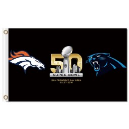 Custom high-end NFL Denver Broncos 3'x5' polyester flags super bowl cup