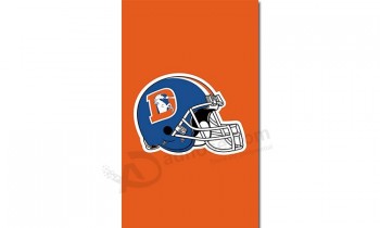 Custom high-end NFL Denver Broncos 3'x5' polyester flags vertical helmet
