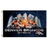 Custom high-end NFL Denver Broncos 3'x5' polyester flags offense