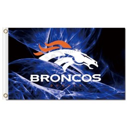 Benutzerdefinierte hoch-Ende nfl denver Broncos 3'x5 'Polyester kennzeichnet schillernden Hintergrund