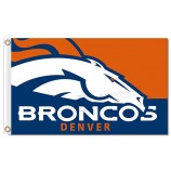 Benutzerdefinierte hoch-End nfl denver broncos 3'x5 'Polyesterfahnen orange und blau