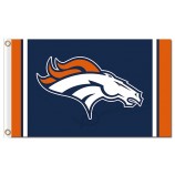 Benutzerdefinierte hoch-Ende nfl denver Broncos 3'x5 'Polyester Flaggen Logo mit Streifen zwei Seiten