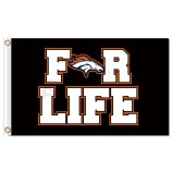 Benutzerdefinierte hoch-Ende nfl denver broncos 3'x5 'Polyesterflaggen für das Leben