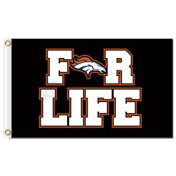 Benutzerdefinierte hoch-Ende nfl denver broncos 3'x5 'Polyesterflaggen für das Leben