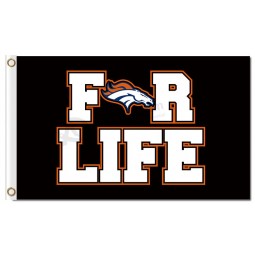 Custom high-end NFL Denver Broncos 3'x5' polyester flags for life