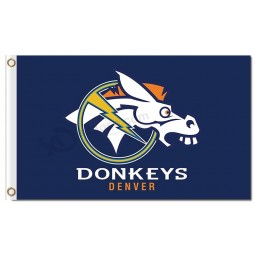 Benutzerdefinierte hoch-End nfl denver broncos 3'x5 'Polyester Fahnen Esel