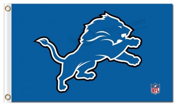 Alta personalizado-Final nfl detroit leões 3'x5 'poliéster bandeiras logotipo com símbolo nfl