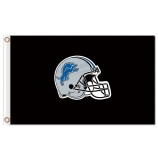 Benutzerdefinierte hoch-Ende nfl Detroit Löwen 3'x5 'Polyester Flaggen Helm