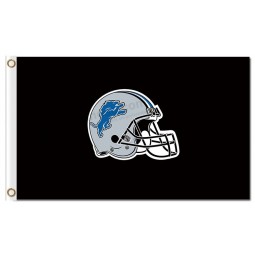 Haut personnalisé-Fin nfl detroit lions casque de drapeaux en polyester 3'x5 '