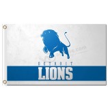 Benutzerdefinierte hoch-Ende nfl Detroit Löwen 3'x5 'Polyester Flaggen blau und weiß