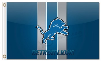 Custom high-end NFL Detroit Lions 3'x5' polyester flags vertical bar with logo