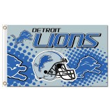 Benutzerdefinierte billige NFL Detroit Löwen 3'x5 'Polyester Flaggen Helm und Logos