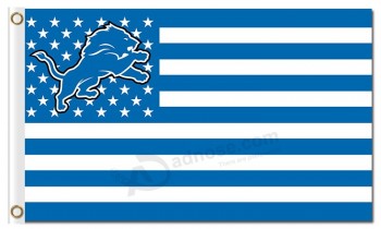 Custom cheap NFL Detroit Lions 3'x5' polyester flags stars stripes